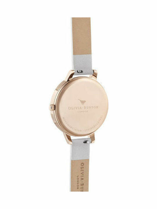 Olivia Burton Sunray Blush & Pale Women's Watch with Beige Leather Strap