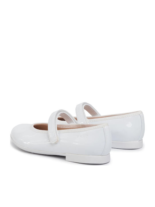 Kids Anatomic Ballerinas Plie with Hoop & Loop Closure White