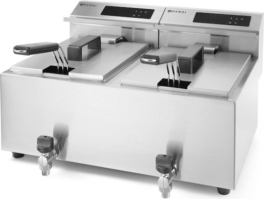 Hendi Elektrische Fritteuse Doppel 7kW Kapazität 2x8lt 60.5x51.5x34.5cm