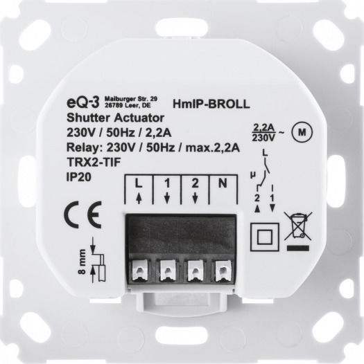 HomeMatic HmIP-BROLL Интелигентен Превключвател RF