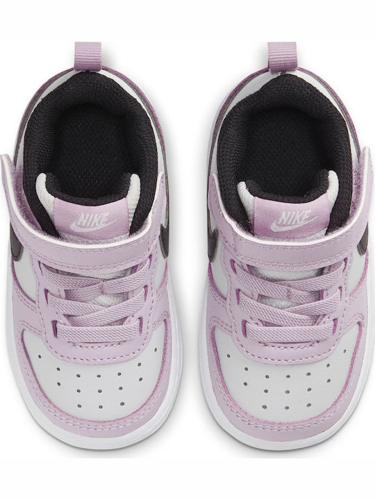 Court Court Borough Low 2 Kids Sports Shoes Basketball with Hoop & Loop Closure Pink