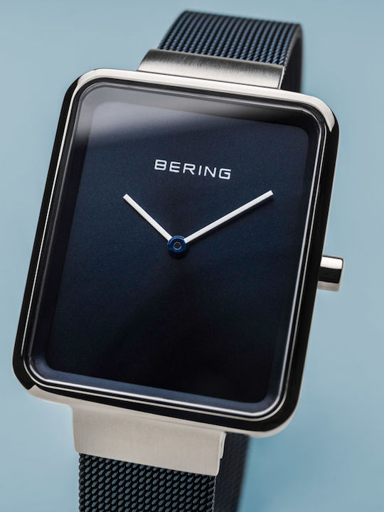 Bering Time Damen Uhr mit Blau Metallarmband