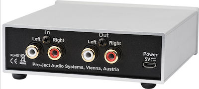Pro-Ject Audio Head Box S2 Silver Επιτραπέζιος Αναλογικός Ενισχυτής Ακουστικών 2 Καναλιών με Jack 3.5mm/6.3mm