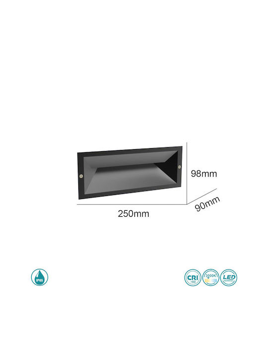Sun Light Επιτοίχια Εξωτερική Πλαφονιέρα LED IP65 12.5W 9.8x25εκ.