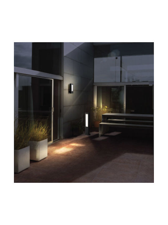 Sun Light Outdoor Floor Lamp Small Post LED Outdoor 10W with Warm White Light IP54 Black