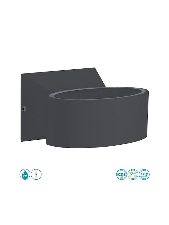 Sun Light Επιτοίχια Εξωτερική Πλαφονιέρα LED IP65 6W Διπλής Δέσμης 11x4.5εκ.