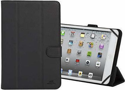 Rivacase 3134 Husa Flip Cover Din Piele Neagră Universal 8"