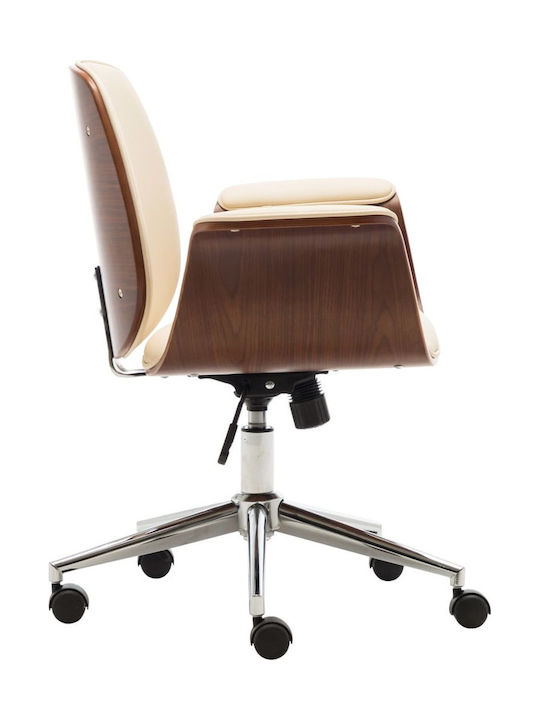 Stuhl Büro mit Armen Beige vidaXL