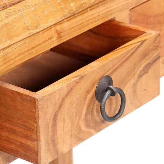 Secretar De Birou Din Lemn Masiv Bej 107x40x90cm