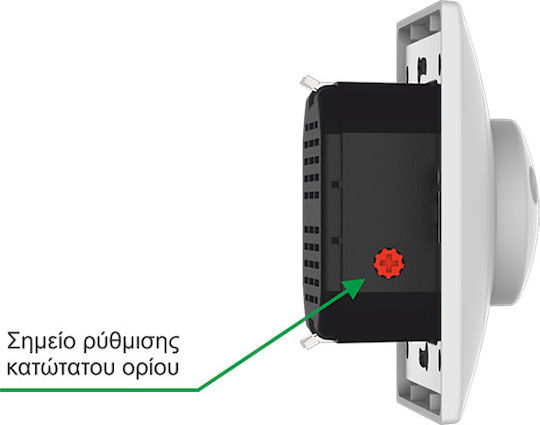 Master Recessed Dimmer Switch with Universal Frame Rotary 400W in White Color