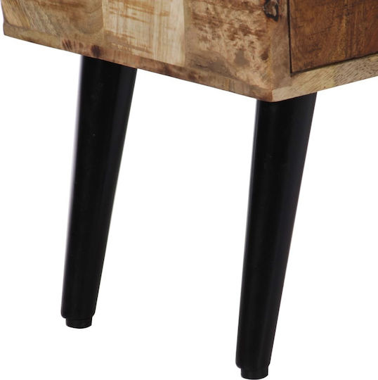 Chest of Drawers of Solid Wood with 3 Drawers 88x30x73cm