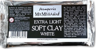 Stamperia Extra Light Soft Clay Clay Whites 80gr K3P58