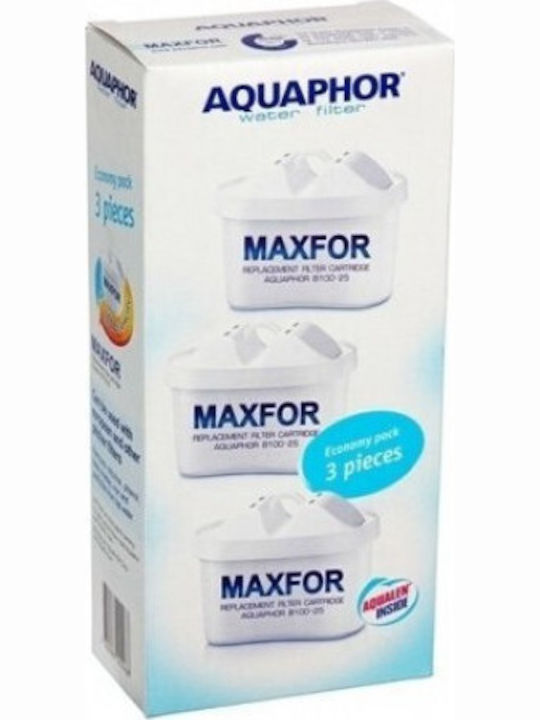 Aquaphor Water Filter Replacement for Pitcher made of Activated Carbon B100-25 Maxfor 510762 3pcs
