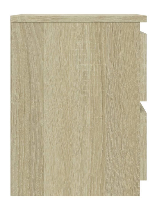 Wooden Sonoma Oak Bedside Table 30x30x40cm