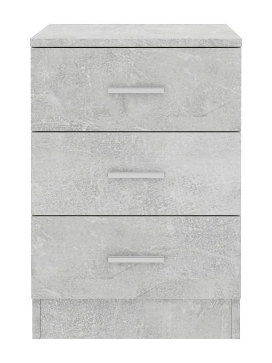 Κομοδίνο Ξύλινο Γκρι Σκυροδέματος 38x35x56cm