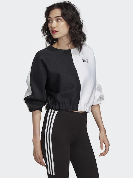 Cropped Women's Sweatshirt Black/white