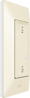 Legrand Valena Life 86 External Electrical Lighting Wall Switch with Frame Basic Illuminated Beige