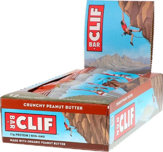 Clif Βιολογική Crunchy Peanut Butter Bannana Μπάρα Ενέργειας με Φυστικοβούτυρο 68gr