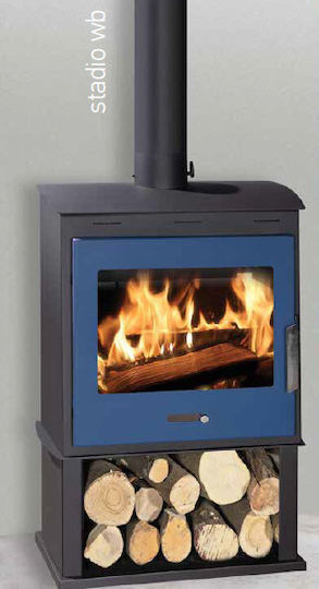 Syrios Stadio WB/P Stahl Holzofen 17kW Blau