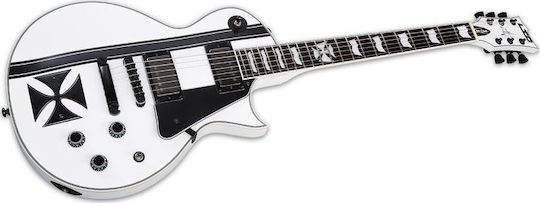 ESP LTD Iron Cross Electric Guitar Single cut with HH Pickup Configuration Snow White