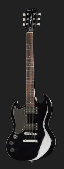 Harley Benton DC-200 Electric Guitar for Left-handed SG with HH Pickup Configuration Black