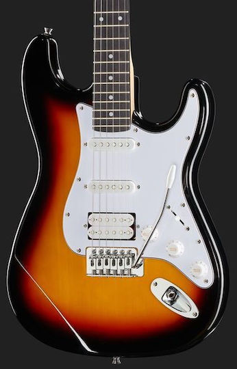 Harley Benton ST-20HSS Electric Guitar Stratocaster with HSS Pickup Configuration 3-Tone Sunburst