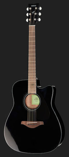 Yamaha Полуакустичен Китара FGX-800C Отрязана Черно