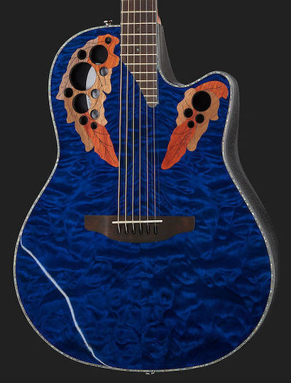 Ovation Semi-acustic Chitară Celebrity CE44P-8TQ Elite Plus Chitare acustice cu decupaj rosu