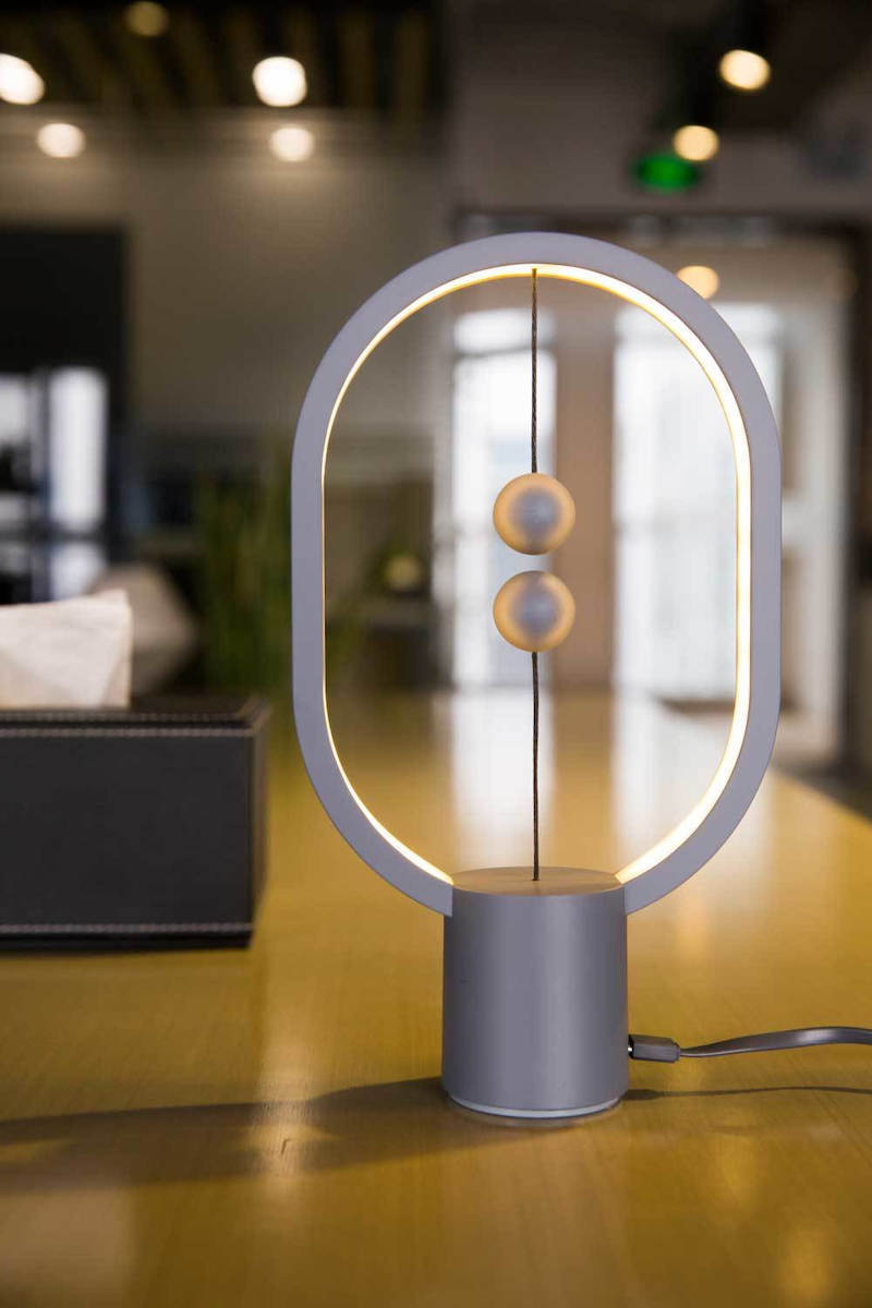 Allocacoc Heng Balance Mini Plastic Lamp Ellipse Light Grey DH0098LG/HBLEMN | Πορτατίφ