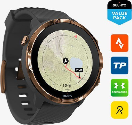Suunto 7 50мм Водоустойчив Смартчасовник с Пулсомер (Graphite Copper)