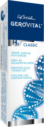 Gerovital H3 Classic Κρέμα Ματιών & Χειλιών για Ενυδάτωση , Αντιγήρανση & Μαύροι Κύκλοι 15ml