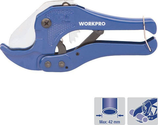 WorkPro WorkPro Hand Pipe Cutter for Plastic Pipes 42mm Maximum Cutting Diameter for Plastic PEX