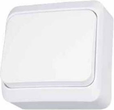 Schneider Electric Prima External Electrical Lighting Wall Switch with Frame Basic White WDE001010