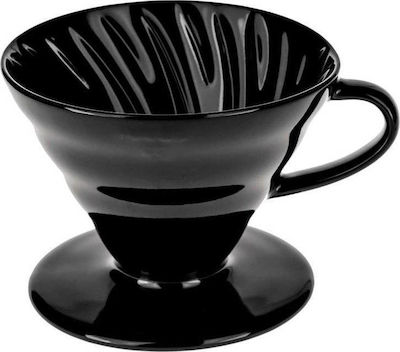 Hario V60 02 Kasuya Coffee Dripper Πορσελάνινο Μαύρο 140x120x102mm