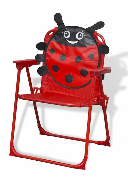 Bistro Set Kids Table with Chairs Red vidaXL