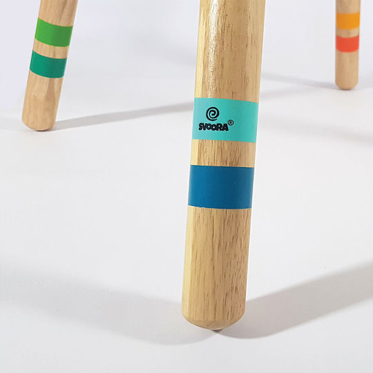 Indianimals Kids Table made of Wood Beige Svoora
