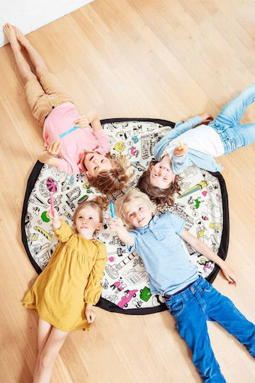 Play&go Omy Paris Χαλάκι Δραστηριοτήτων Λευκό 140x140cm