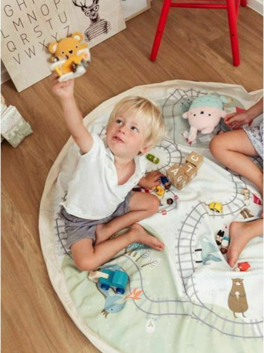 Play&go Trainmap Aktivitätsmatte Weiß 140x140cm