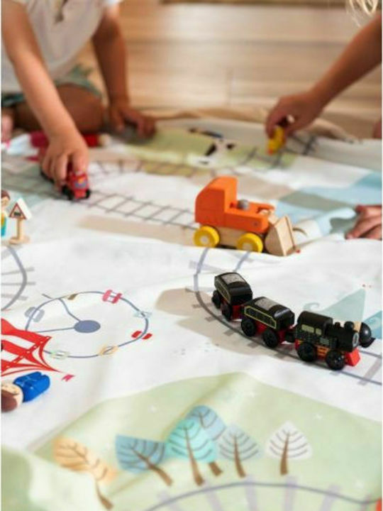 Play&go Trainmap Aktivitätsmatte Weiß 140x140cm