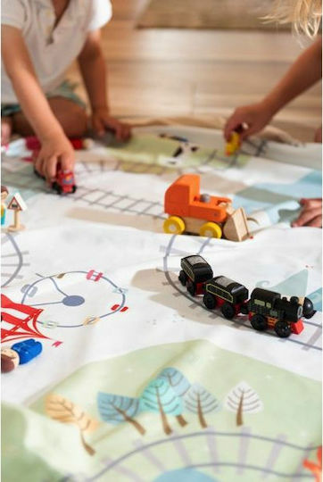 Play&go Trainmap Activity Mat White 140x140cm