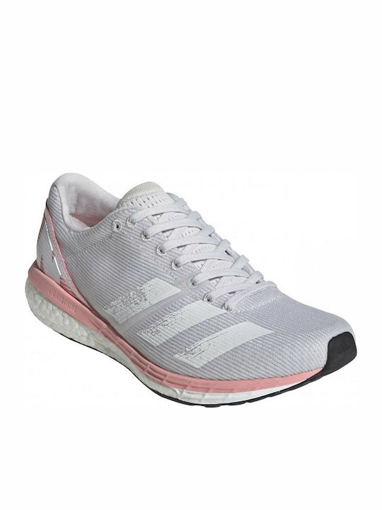 Adidas Adizero Boston Boost 8 Sport Shoes Running Dash Grey / Cloud White / Glow Pink