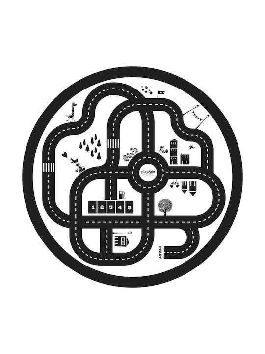 Play&go Roadmap Χαλάκι Δραστηριοτήτων Μαύρο 140x140cm