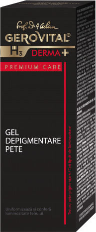 Gerovital H3 Derma+ Premium Care Gel de Față de Zi pentru Pete Pigmentare și Albire cu Vitamina C 30ml
