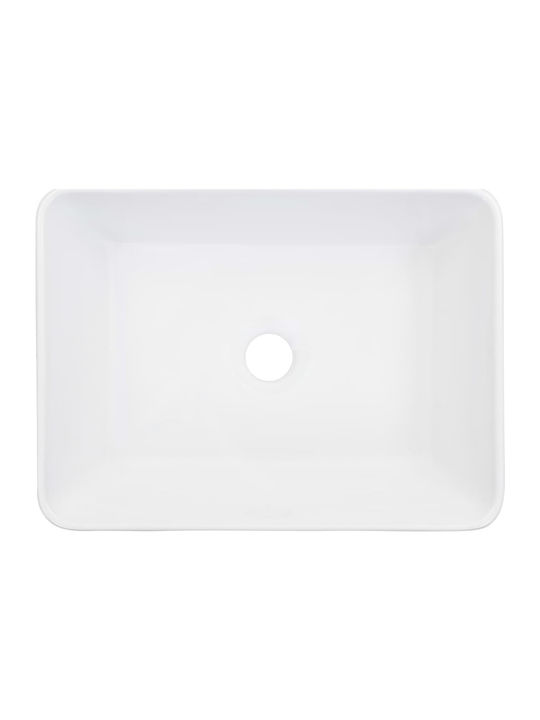 vidaXL Надеждна мивка Керамика 40x30x13см Бял