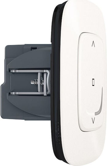 Legrand Valena Allure 90 Recessed Wall Switch Rolling Shutters One-Way with Frame Pearl