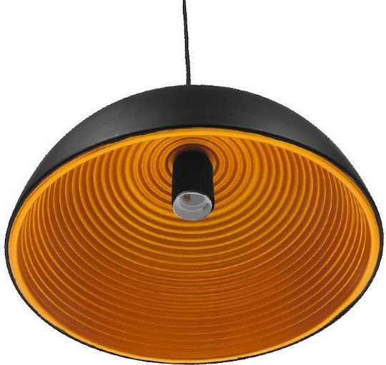 GloboStar Medea Black Bell Pendant Ceiling Light with E27 Socket 30x30x16cm