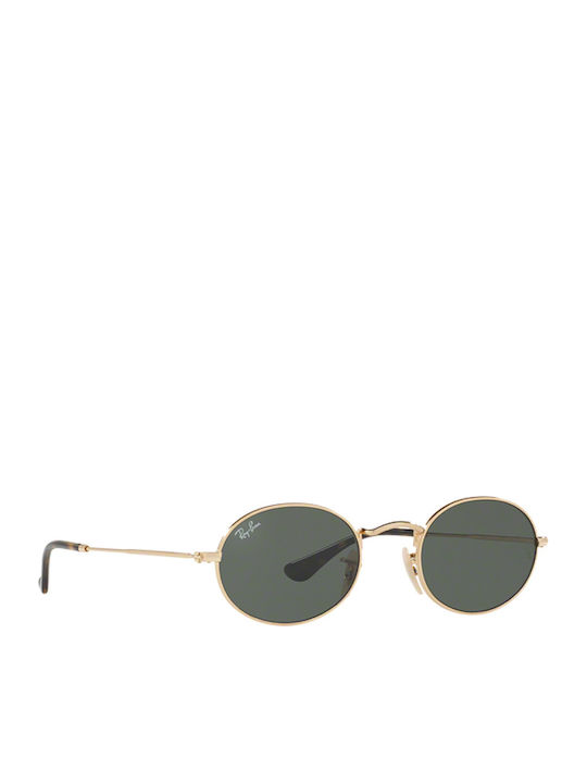 Ray Ban Unisex Sonnenbrille mit Gold Metall Gestell und Grün Linse RB3547N 001