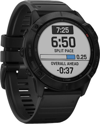 Garmin Fenix 6X Pro Stainless Steel 51mm Waterproof Smartwatch with Heart Rate Monitor (Black with Black Band)