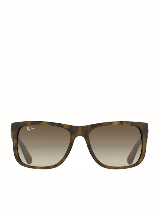 Ray Ban Justin Sunglasses with Brown Tartaruga Acetate Frame and Brown Gradient Mirrored Lenses RB4165 710/13