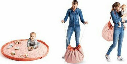 Play&go Kinder Spielmatte aus Stoff Animal Faces Rosa 40cm 1Stück